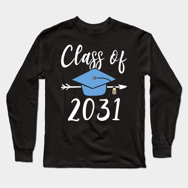 Class Of 2031 Senior Graduation Long Sleeve T-Shirt by kateeleone97023